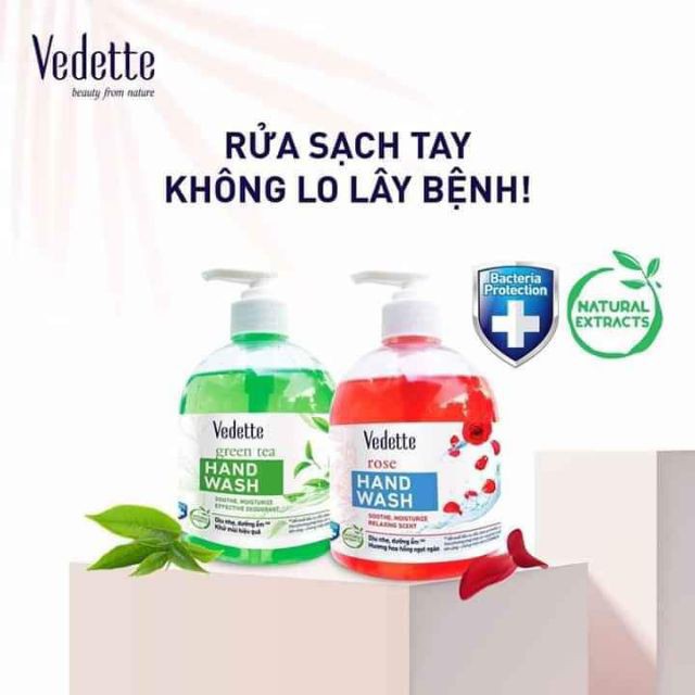 Nước Rửa Tay Diệt Khuẩn An Toàn Vedette ( 500ml)