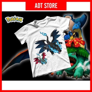 Áo thun Cotton Unisex - Anime - Pókemon - Lizardon Mega X sp bán chạy