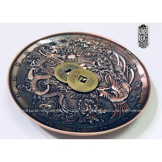 Đĩa xin đài âm dương Long Phụng Ngũ Phúc