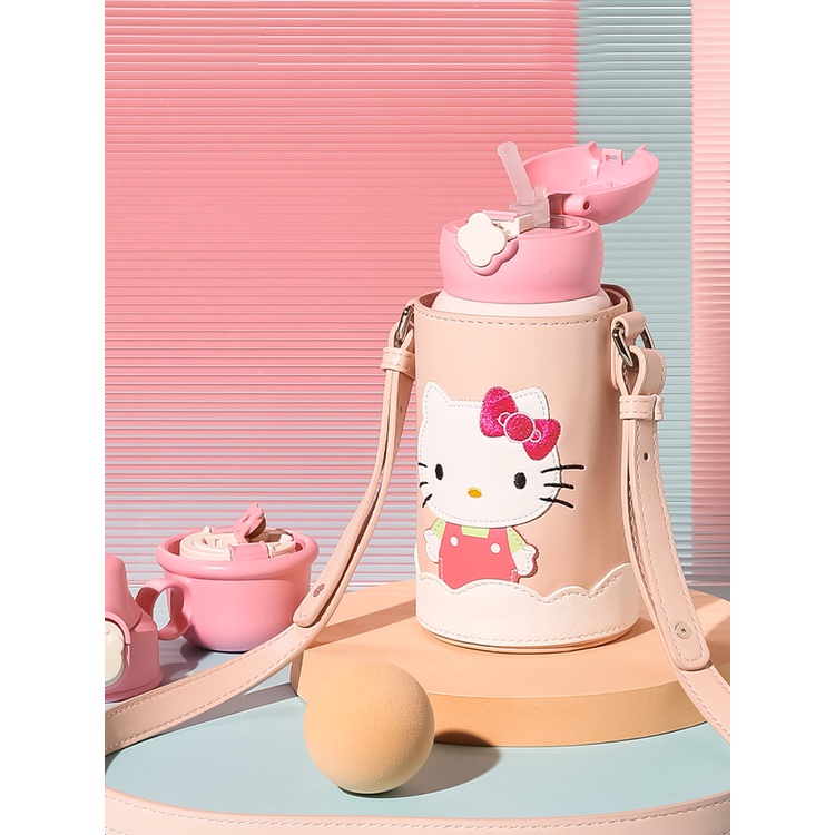 Bình giữ nhiệt trẻ em BEDDDYBEAR - 3 Nắp thay thế - Hello Kitty - 630 ml -RT104-630-KITTY . Chính hãng Beddy Bear