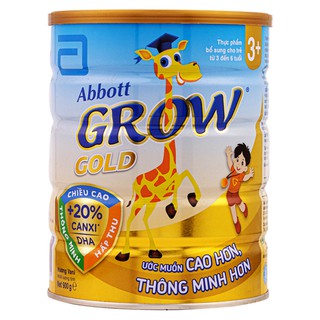 Sữa bột Abbott Grow Gold 3+ 900g 🍀 FREESHIP 🍀 Sữa hươu cao cổ tăng chiều cao