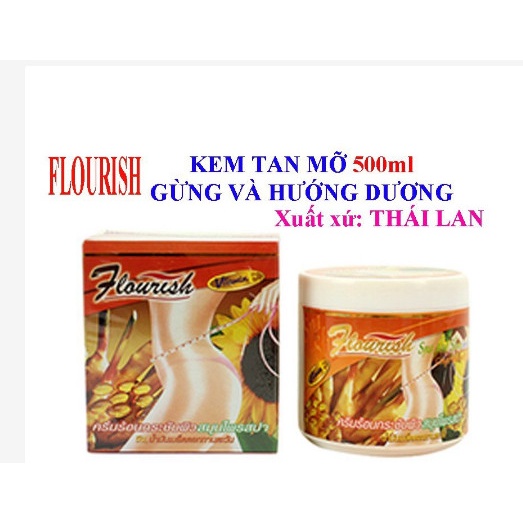 [Giá Sỉ] Kem tan mỡ bụng gừng ớt Flourish Thái Lan 500ml