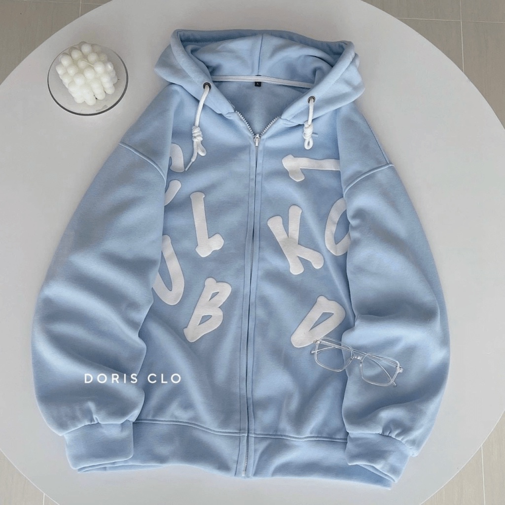 (Free Ship) Áo Khoác Hoodie Nam Nữ Có Dây Kéo Họa Tiết Nỗi Siêu Xinh Siêu Cute VLTN Shop
