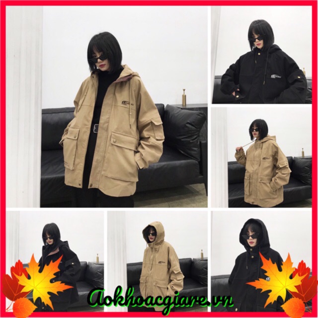 Áo khoác kaki hộp cao cấp form rộng Ronce 75kg