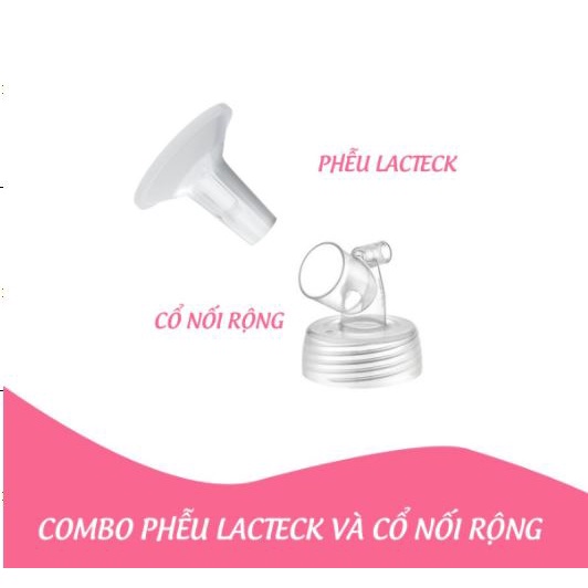 COMBO Phễu hút sữa Lacteck sử dụng cho các dòng máy hút sữa : Spectra, Avent, Concung, Cimilre, Unimom, Felix, Fatz...