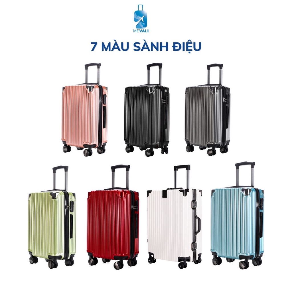 Vali du lịch MEVALI 002 vali kéo mini size 20 inchs + 24 inchs nhựa ABS chắc chắn bảo hành 5 năm