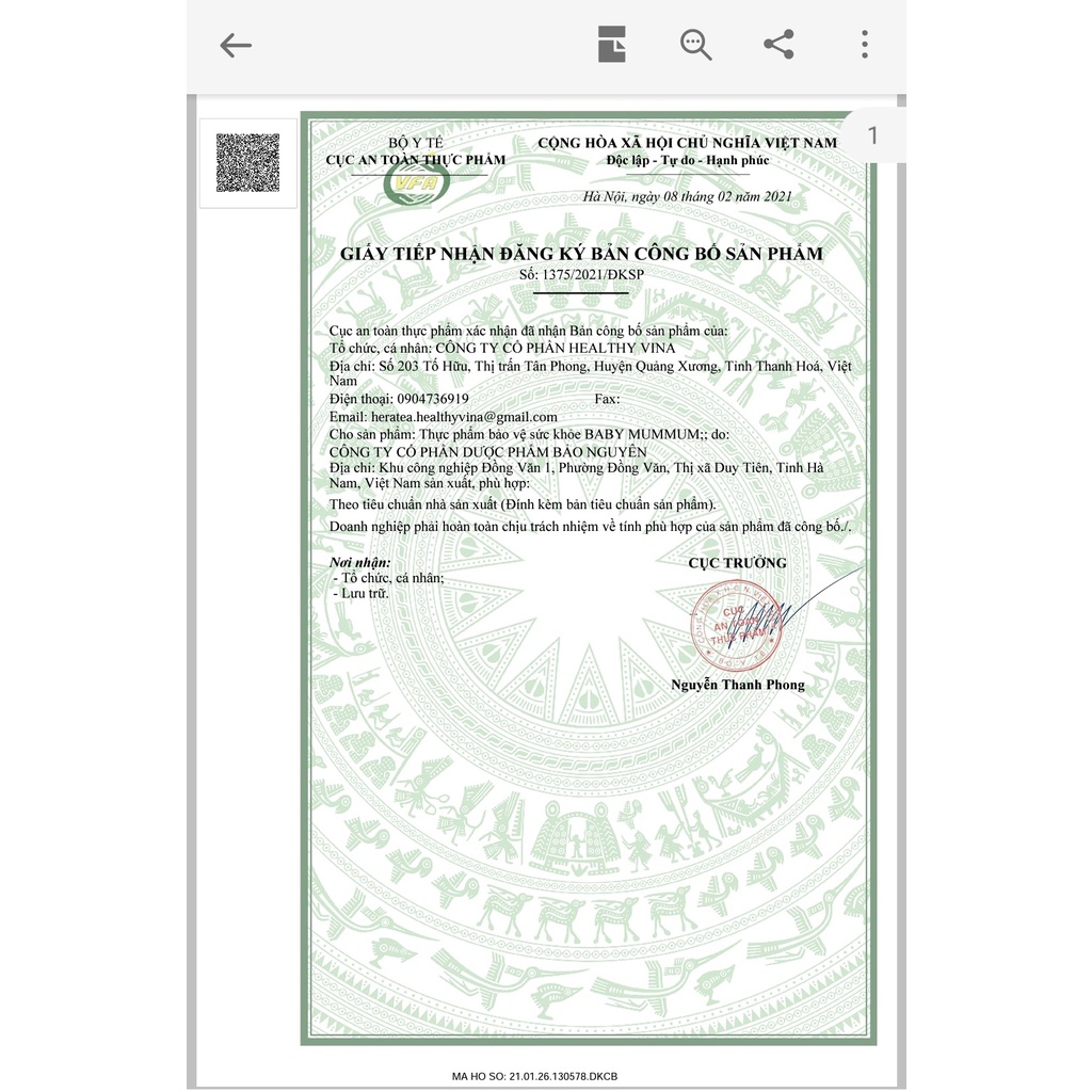 Siro ăn ngon HERA Baby Mummum – Siro cải thiện biếng ăn, lười ăn cho bé HERA chính hãng - Gói 10ml