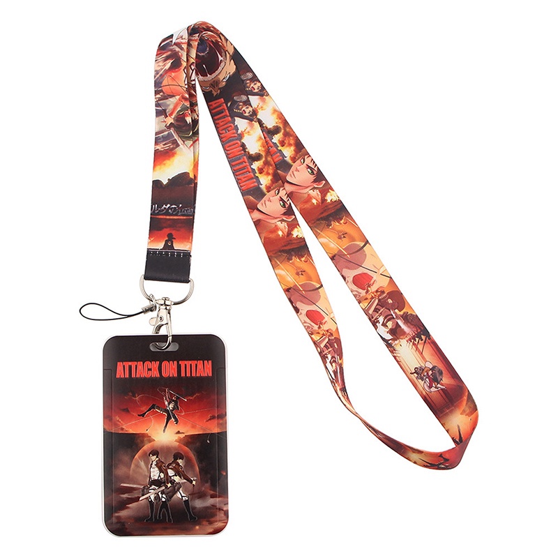 Bao Đựng Thẻ Có Dây Đeo Cổ In Hình Anime Attack on Titan