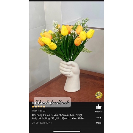 Lọ cắm hoa hình bàn tay bình cắm hoa độc lạ trang trí nhà cửa