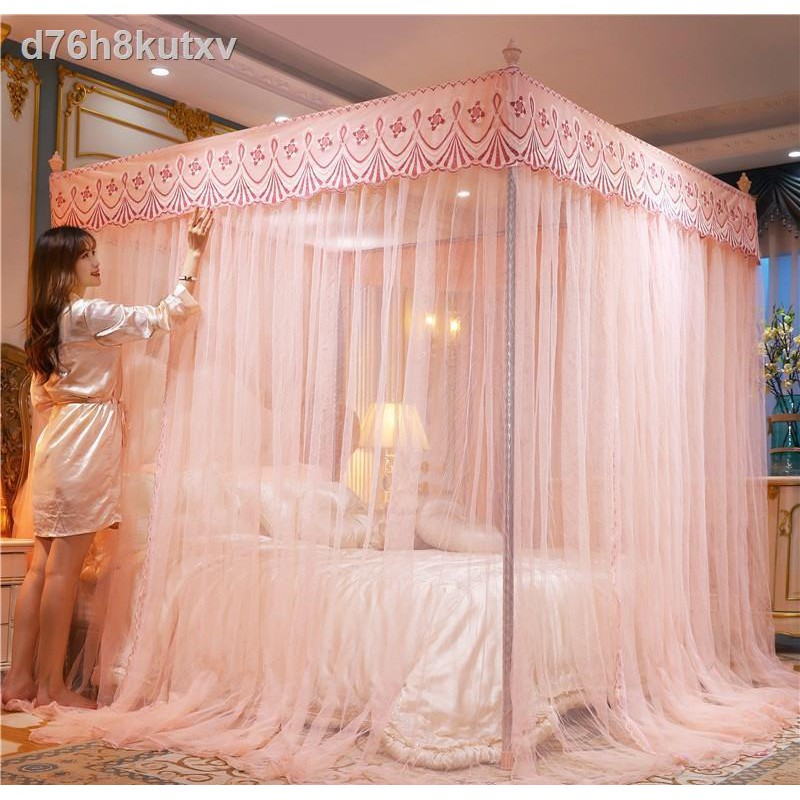 chăn ga cottonChăn☍Màn chống muỗi đôi Wild Princess 2,2 giường thời trang ren tiện lợi mã hóa bền đẹp 1,8M