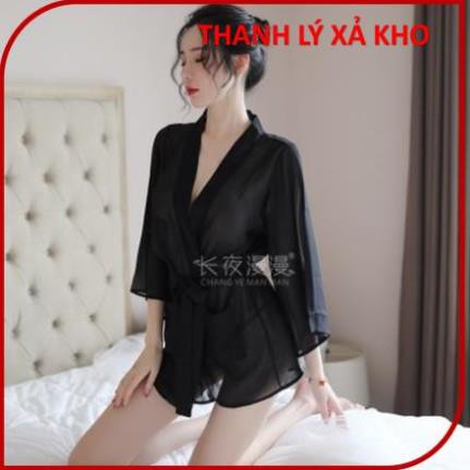 Áo choàng ngủ kimino, Áo choàng đi biển voan cát siêu sexy [ Code: ACVT005 ] đầm ngủ cosplay sexy thắt đai gợi cảm | BigBuy360 - bigbuy360.vn