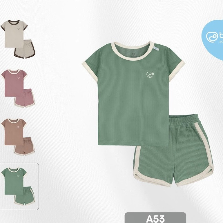 Bộ cộc tay cài vai Bu, Bubaby modal gỗ sồi 6m - 4y