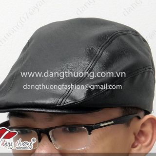 Mũ Nồi, Mũ Beret Nam trung niên chất vải Da