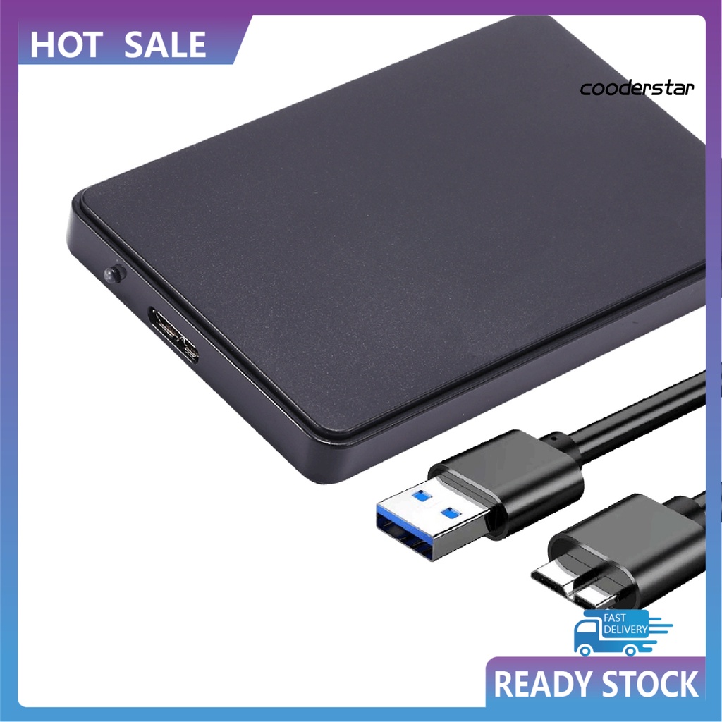 COOD-st Portable 2.5inch USB 3.0 5Gbps SSD Case Hard Disk Drive Enclosure for Laptop/PC