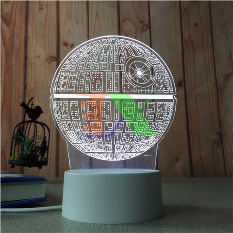 Đèn ngủ, đèn trang trí Led 3D - Mũ bảo hiểm