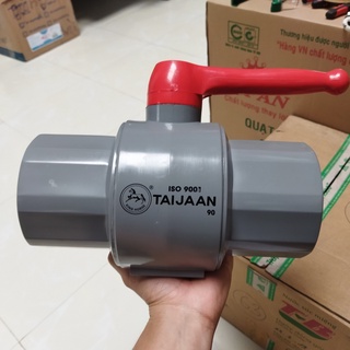 Van nước nhựa Taijaan phi 90 tay đỏ