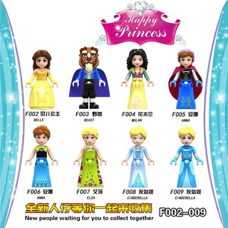 Lego girl minifigure mô hình nhân vật Disney Princess Aisha Frozen búp bê xếp đồ chơi khối xây dựng