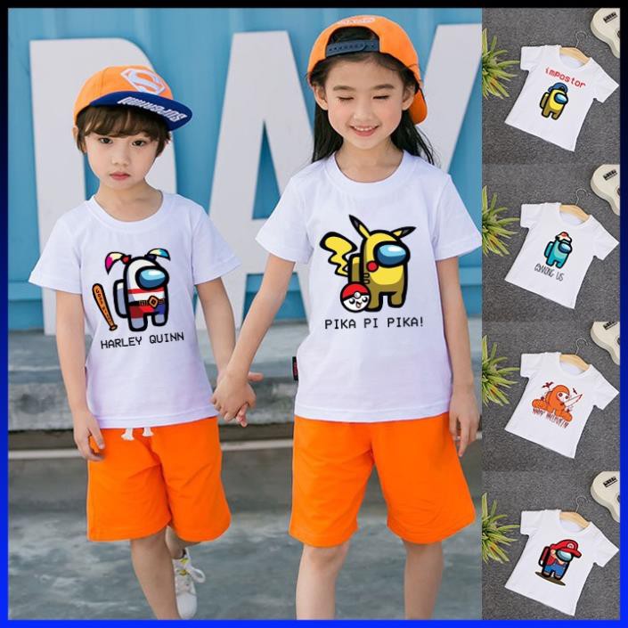 [ Mẫu Mới ] Áo thun trẻ em in hình Among US Tay Ngắn Chất Cotton MB03