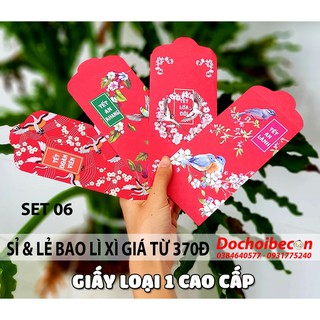 Bao lì xì Xấp 6 cái mẫu mới năm 2023 chất liệu đẹp, giá rẻ (Nhiều mẫu)