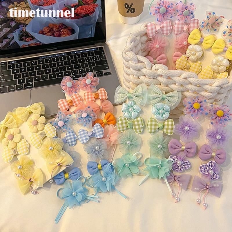 Set 10 Kẹp Tóc Nơ Màu Sắc Ngọt Ngào Cho Bé Gái