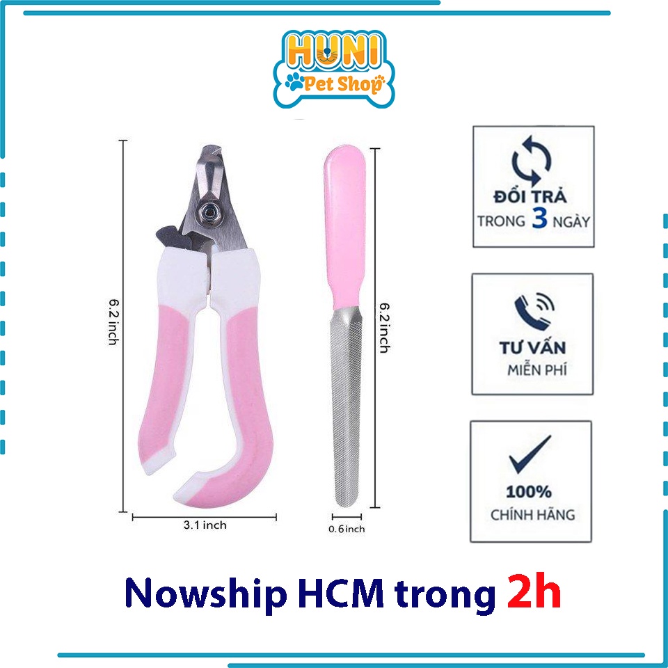 Kiềm cắt móng cho chó mèo - kéo cắt móng 2 size kìm cao cấp cho thú cưng kèm dũa Huni Petshop