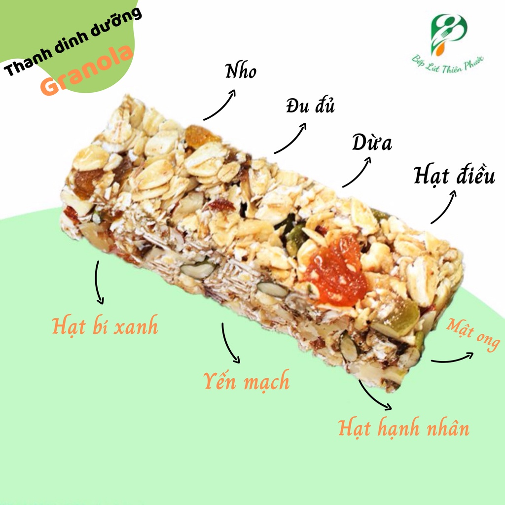 Thanh GRANOLA Hạt Dinh Dưỡng Mix Trái Cây 22G - GRANOLA Ngũ Cốc Ăn Vặt Giảm Cân Cao Cấp