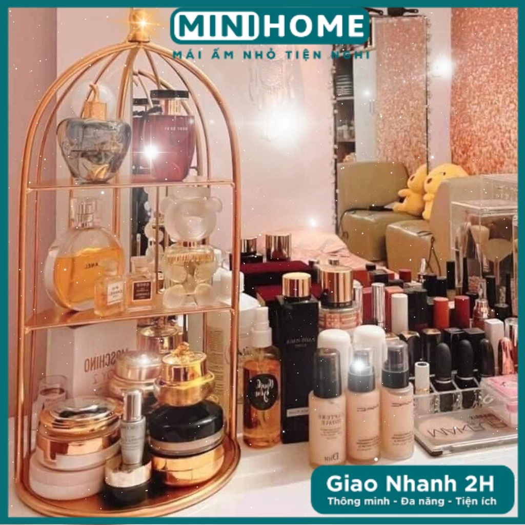 Kệ Để Mỹ Phẩm Lồng Chim 3 Tầng Thiết Kế Sang Trọng
