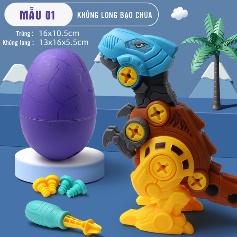 Đồ chơi thông minh giáo dục sớm cho trẻ em khủng long lắp ráp mô hình sáng tạo  KL00