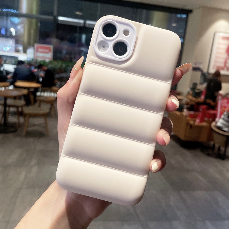 Ốp Điện Thoại Hình Áo Khoác Phao Có Túi Khí Chống Sốc / Rơi Cho iPhone 14 15 Pro Max