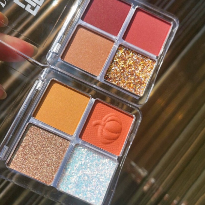 Bảng Phấn Mắt Nội Địa Trung Chính Hãng Dikalu 4 Ô Pumpkin Wine Red DPM2