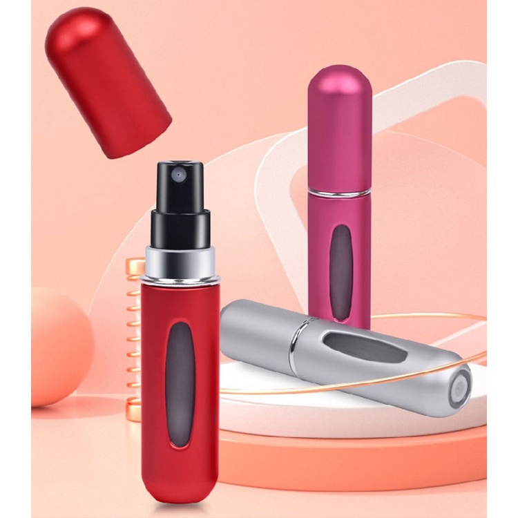 Chai Chiết Nước Hoa Tự Động/ Ống Đựng Nước Hoa Chiết Đáy Trực Tiếp Dạng Xịt 5ml Chai Chiết Nước Hoa Mini 5ml Bằng Nhôm Có Thể Đổ Đầy Tiện Lợi lọ chiết nước hoa chiết nước hoa chai chiết nước hoa tự động
