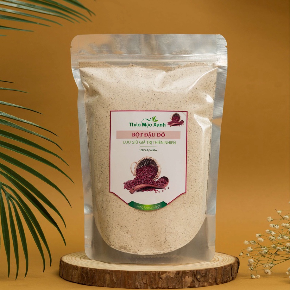 Bột đậu đỏ nguyên chất 100g (đắp mặt, tắm trắng...)
