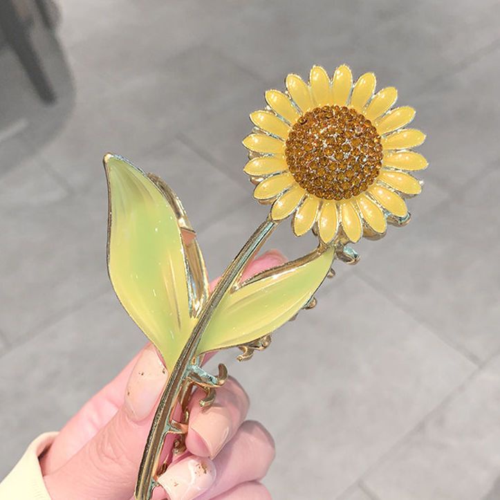 Kẹp Tóc Hình Hoa Hướng Dương Đơn Giản Thời Trang Mùa Hè Phong Cách Hàn Quốc