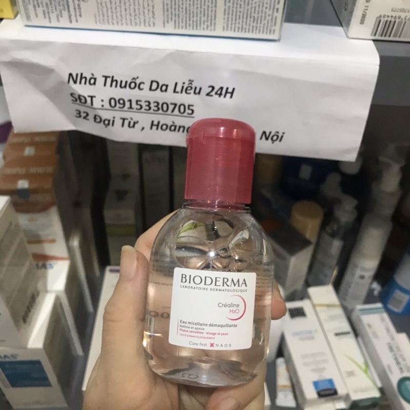 Nước Tẩy Trang Bioderma H2O Hồng cho da nhạy cảm 100ml