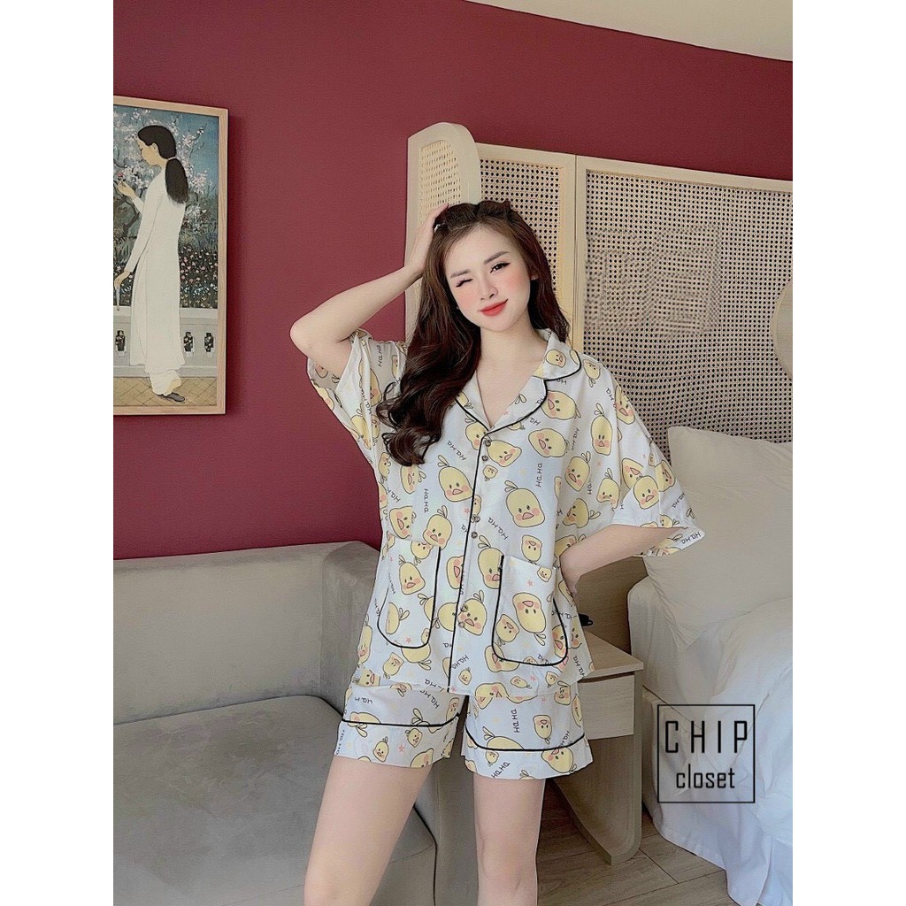Bộ Ngủ Pijama Hoạt Hình 💖 Bộ Mặc Nhà Ngắn Tay Siêu Xinh Ulzzang Cute Hot Hit - KT001 | BigBuy360 - bigbuy360.vn