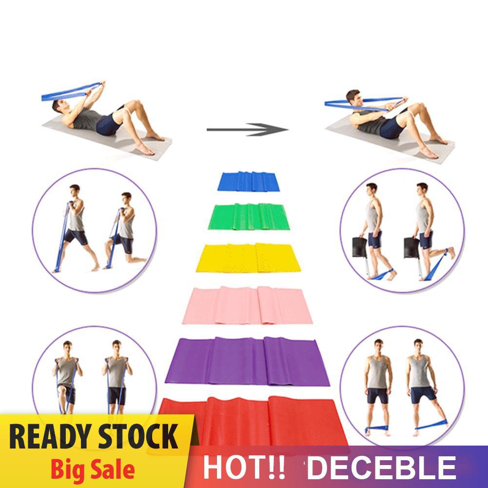 Deceble Elastic Yoga Resistance Bands Stretch Exercise Fitness Equipment Pull Rope