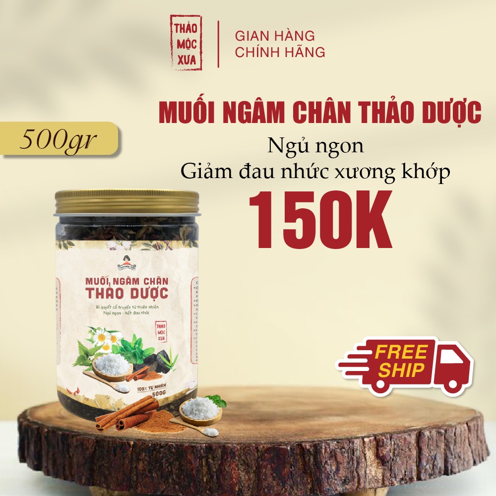 Muối  ngâm chân thảo dược Thảo Mộc Xưa giúp an thần ngủ ngon 500gr