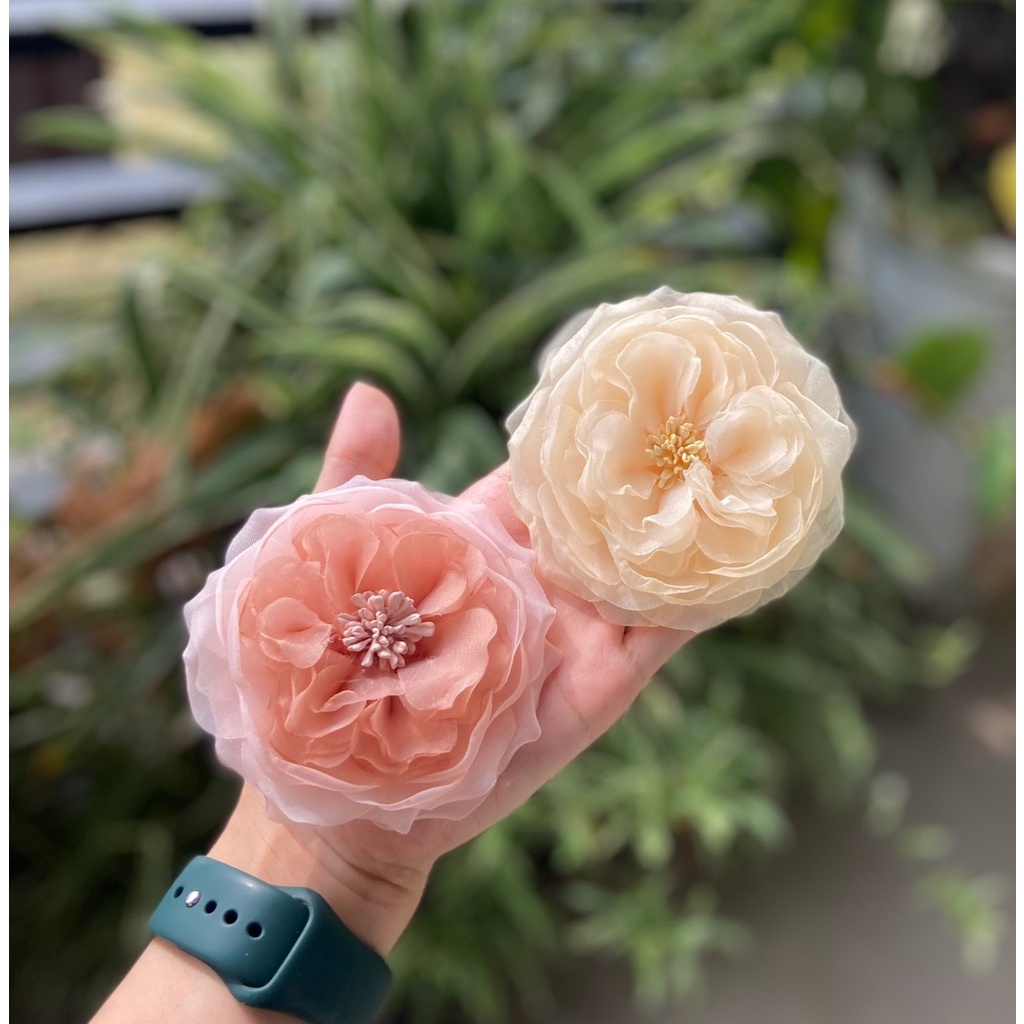 Hoa cài áo Handmade - Hoa hồng juliet nhiều màu cài áo Sunny MS01
