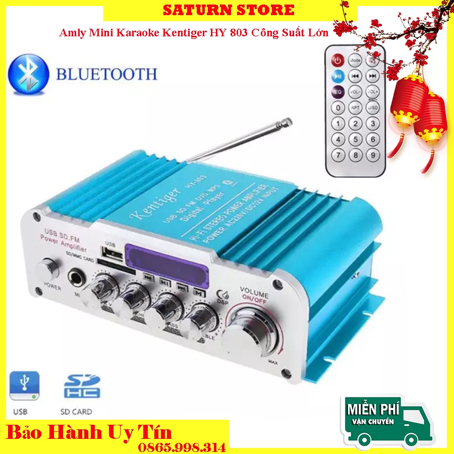 Amply Nào Tốt, Amply 12V, Amly mini Karaoke Kentiger HY 803 Công Suất Lớn Âm Thanh Hay, Âm Bass Chuẩn