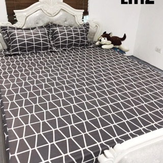 Bộ ga gối cotton lụa Hàn cao cấp