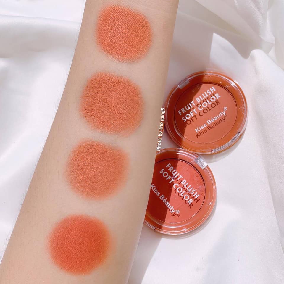 SALE NGHỈ BÁN - Phấn Má Hoa Quả Kiss Beauty Tông Cam Fruit Blush Soft Color ☘️☘️☘️