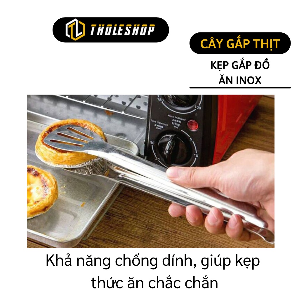 Kẹp Gắp Thức Ăn - Dụng Cụ Kẹp Bánh Và Thịt Nướng Bằng Thép Không Gỉ 5603