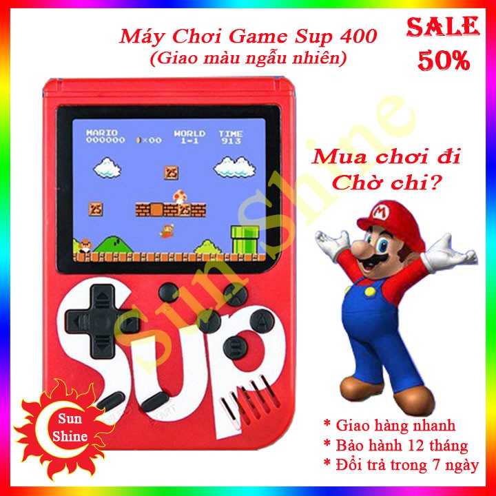 Máy Chơi Game Cầm Tay ⚡️Tặng Tay Game Phụ⚡️ Máy Chơi Game Sup 400 Trò Không Trùng Lặp