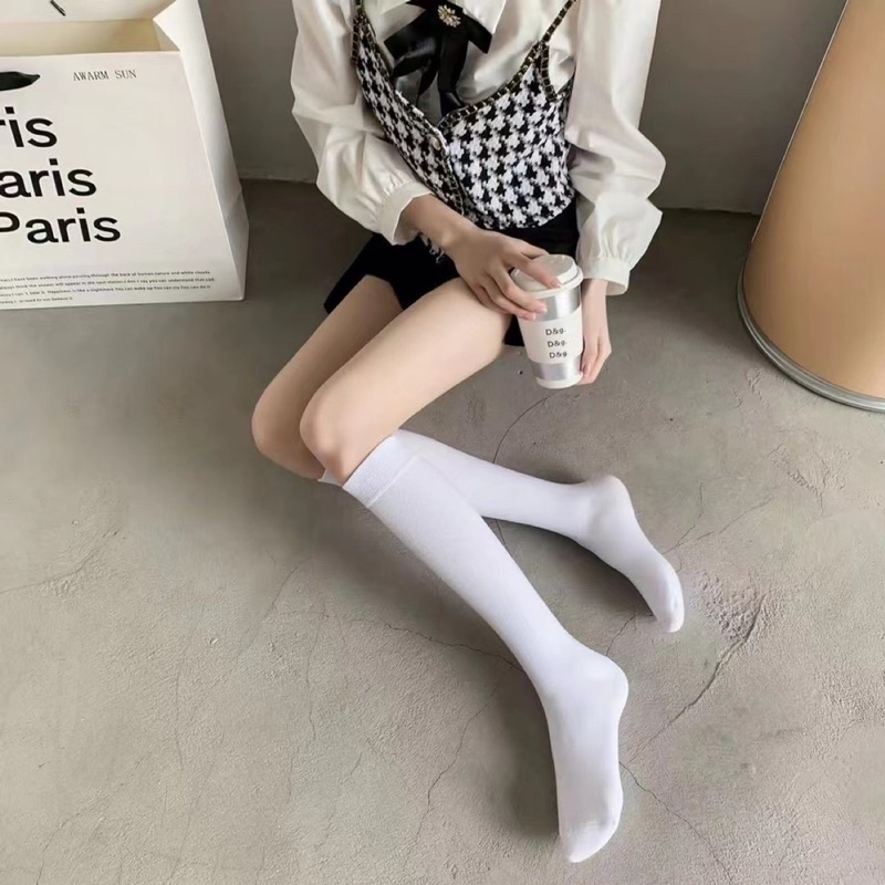 Tất Dài Gối Tất Dài Đùi Trơn - Tiemvogoci