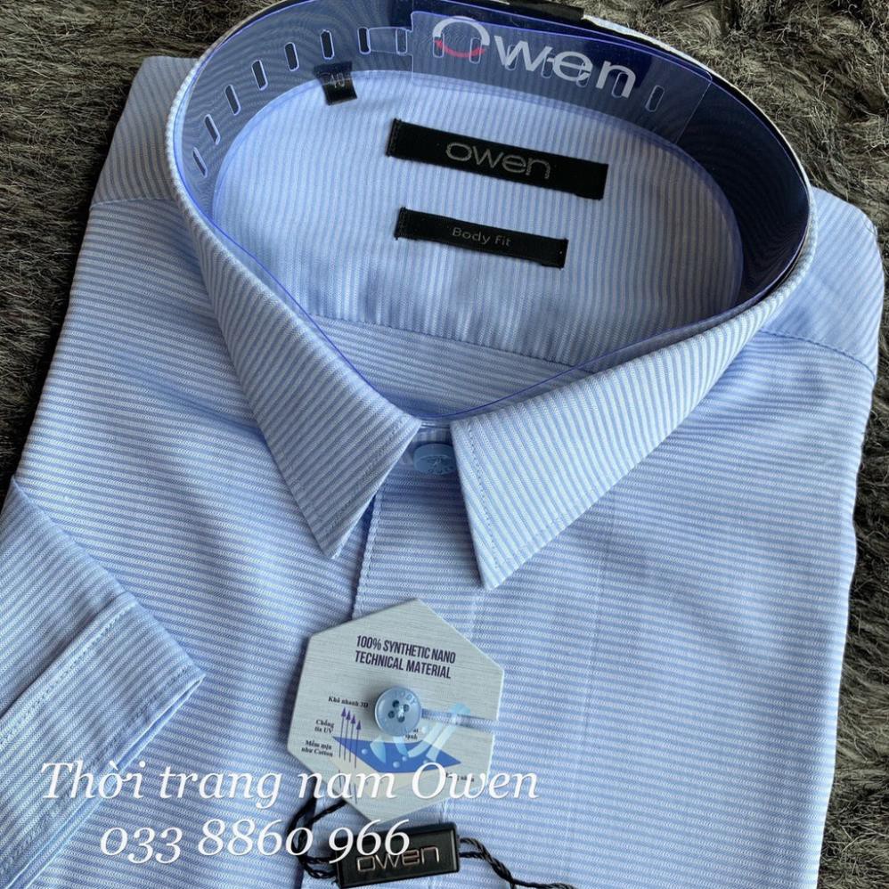 Xả 12.12 10.10 . OWEN - Áo sơ mi ngắn tay Owen chất Nano không nhăn 80190 - Áo sơ mi nam Cực Đẹp . . . ' ' ' . ' * !