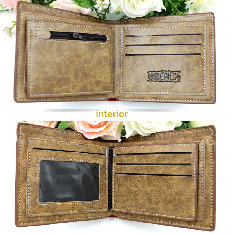 Ví ngắn gập đôi in hình nhân vật trong các anime phong cách tùy chọn thời trang