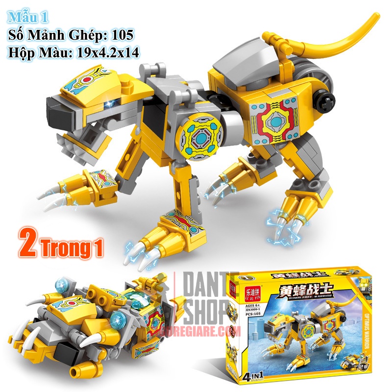 Đồ Chơi Lắp Ghép Robot Biến Hình Transformer Bumblebee 2 trong 1