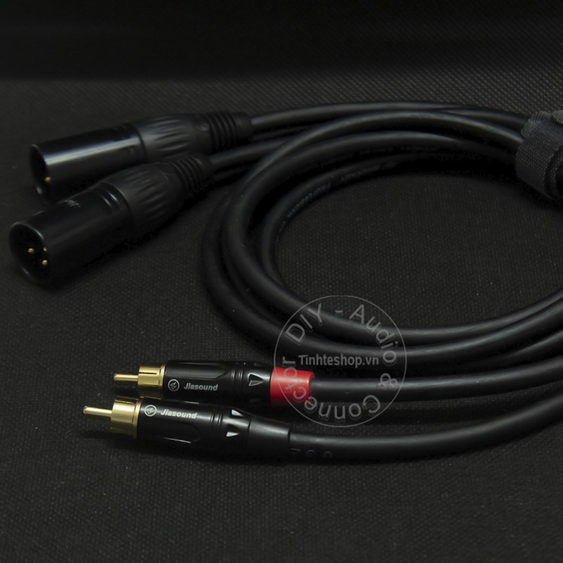 1 cặp - Cáp âm thanh audio AV RCA cổng bông sen ra XLR cannon cái balance female DIY 1M 2M 3M 5M