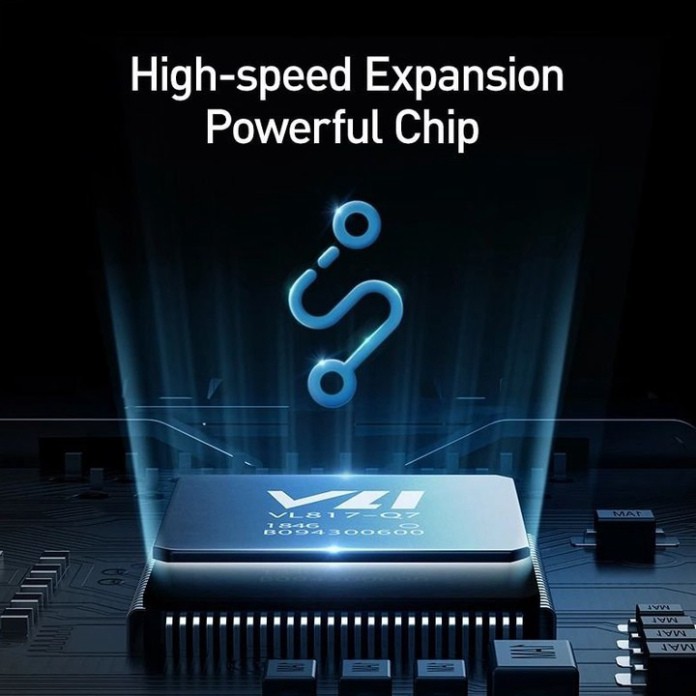 Sản Phẩm Bộ Hub chuyển đổi 5 trong 1 dùng cho Macbook, iPad Pro thương hiệu cao cấp Baseus CAHUB-TD03 - Màu Xanh .