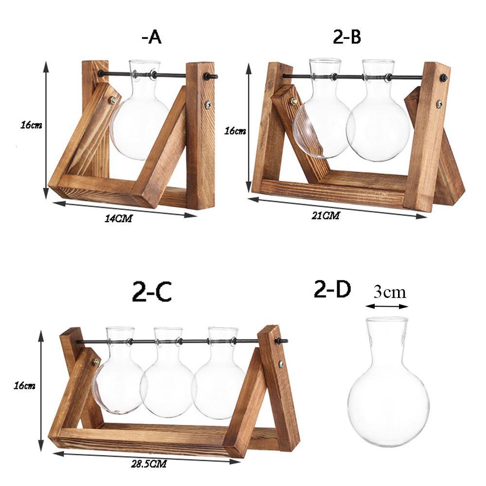 BORAG Khung Gỗ Trồng Cây Thủy Canh Để Bàn Trang Trí